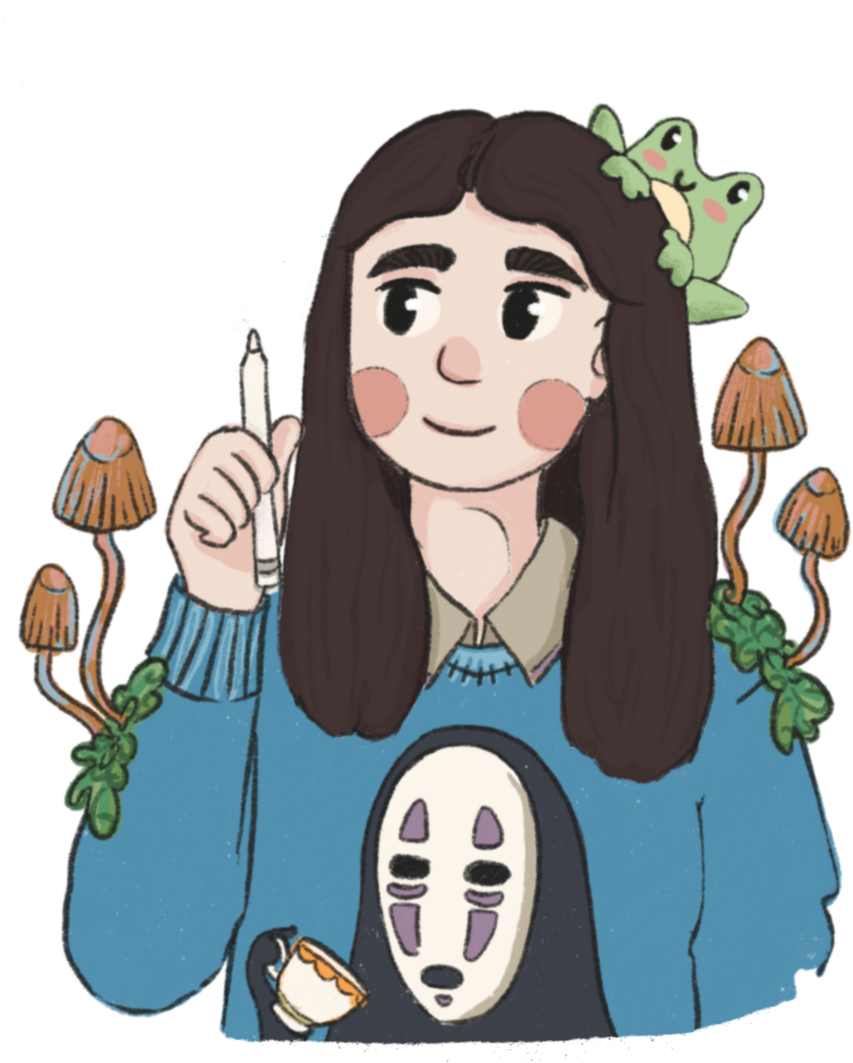 Illustrated portrait of Sagi